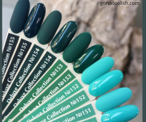 Green gel nail polishes 